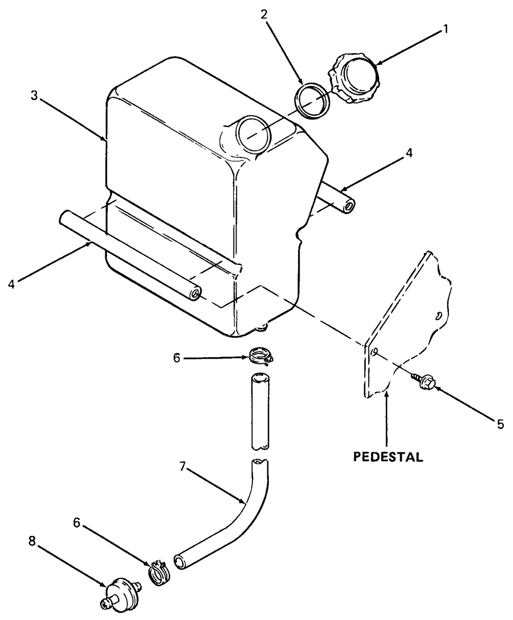 Fuel Tank Diagram and Parts List for 1015 126001-207400-130200100-131200D100-138200100-139200100 Cub Cadet Lawn Tractor